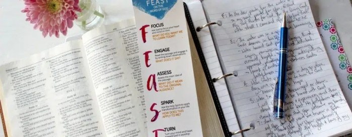 Learn how to study the Bible using the FEAST method